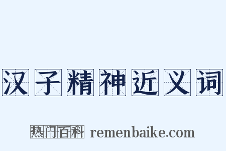 汉子精神近义词是什么意思的图片